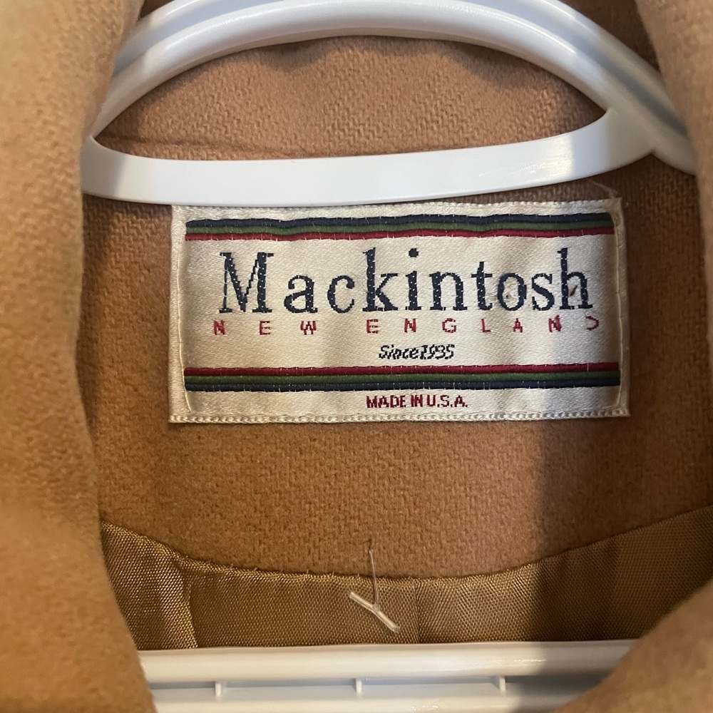 Mackintosh vintage Camel Double-Breasted 100% wool Pea Coat - Picture 7 of 12